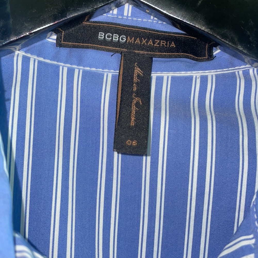 BCBGMAXAZRIA sleeveless striped dress size 6 NWOT - Picture 6 of 6